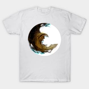 Gold Vein Wave Circle T-Shirt